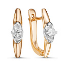 Серьги из красного золота с бриллиантами