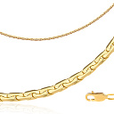 Браслет автомат из желтого золота, плетение якорное