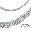 Браслет ручной работы из серебра, плетение ленточка