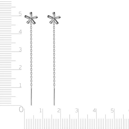 Продевки из белого золота, плетение якорное