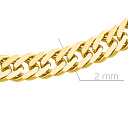 Цепь автомат из желтого золота, плетение двойное панцирное