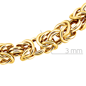 Браслет ручной работы из желтого золота, плетение римское