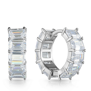 Серьги из серебра с цирконием