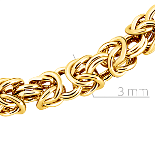 Браслет ручной работы из желтого золота, плетение римское