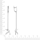 Серьги с английским замком из серебра