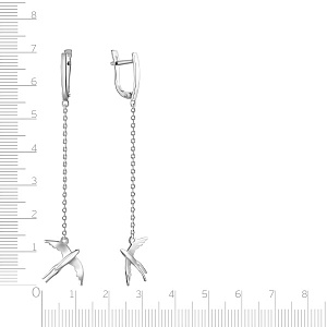 Серьги с английским замком из серебра