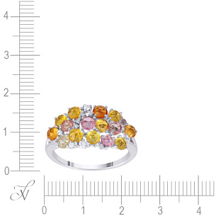 Кольцо из белого золота с сапфиром