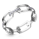 Кольцо из белого золота с бриллиантами