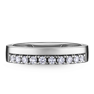 Кольцо из белого золота с бриллиантом