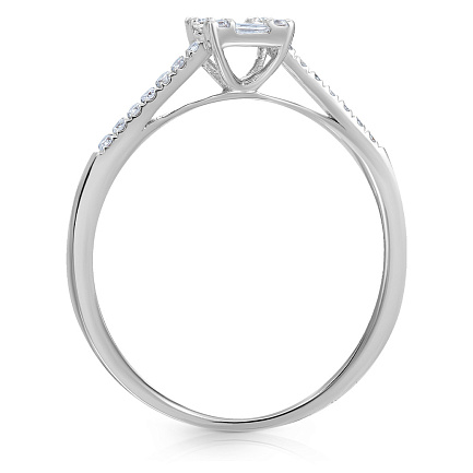 Кольцо из белого золота с бриллиантами