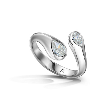 Кольцо из белого золота с бриллиантом