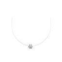 Колье из белого золота с бриллиантом