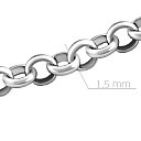 Цепь автомат из серебра, плетение бельцер (ролло)