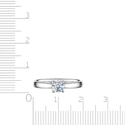 Кольцо из белого золота