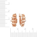 Серьги с английским замком из красного золота