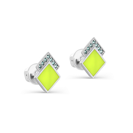 Серьги с английским замком из серебра