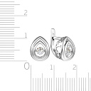 Серьги с английским замком из белого золота с бриллиантами