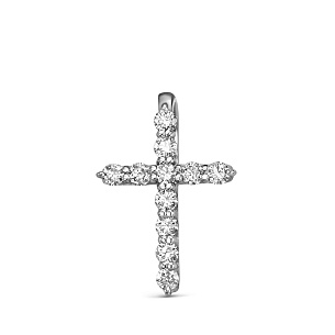 Крест декоративный из платины с бриллиантом