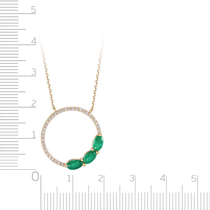 Колье из желтого золота с бриллиантами, плетение якорное