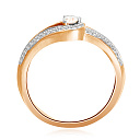 Кольцо из красного золота с бриллиантами