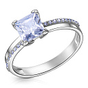 Кольцо из серебра с фианитом