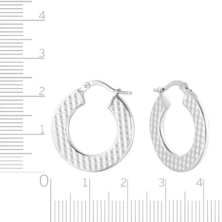 Серьги с французским замком из серебра