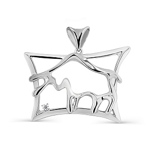 Подвеска из серебра с фианитом