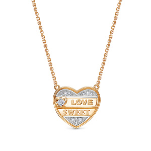 Колье из красного золота с бриллиантами