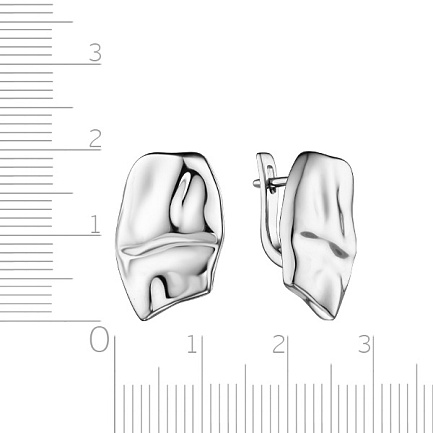 Серьги с английским замком из серебра