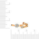 Кольцо из красного золота с фианитом