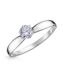 Кольцо из белого золота с бриллиантом