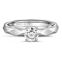 Кольцо из белого золота с бриллиантом