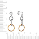 Серьги из серебра с позолотой