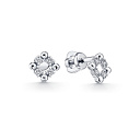 Серьги из белого золота с бриллиантами