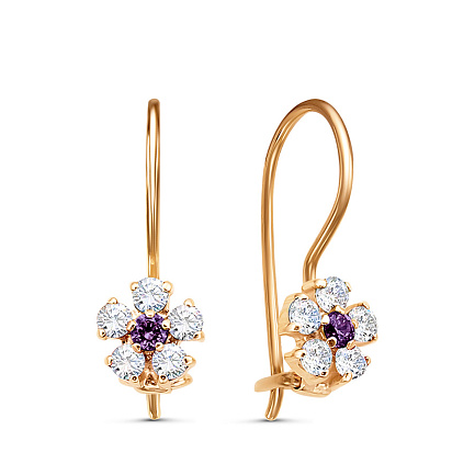 Серьги детские с французским замком