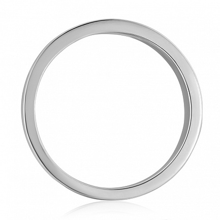 Кольцо обручальное из платины с бриллиантами