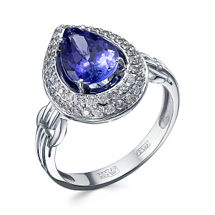 Кольцо из белого золота с бриллиантом