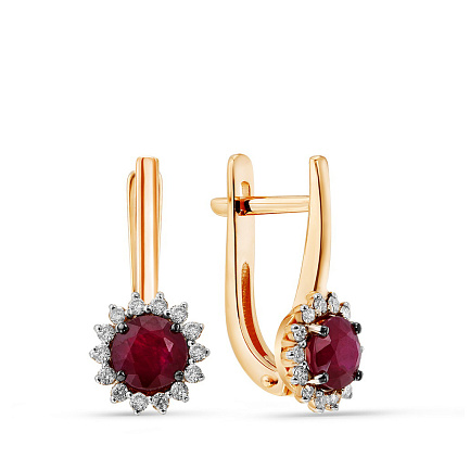 Серьги из красного золота