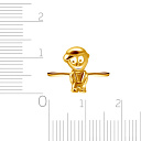 Кольцо детское из желтого золота с эмалью