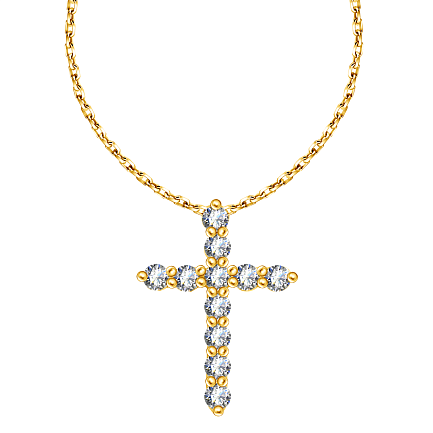 Колье из желтого золота с бриллиантами