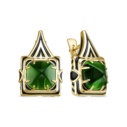 Серьги с английским замком из серебра