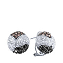 Серьги из белого золота с бриллиантами