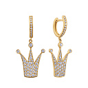 Серьги из желтого золота с бриллиантами