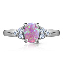 Кольцо из серебра с фианитом