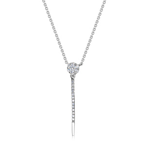 Колье из белого золота с бриллиантом