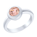 Кольцо из серебра с фианитом