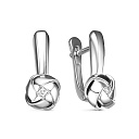 Серьги из белого золота с бриллиантами