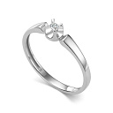 Кольцо из белого золота с бриллиантом