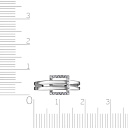 Кольцо из белого золота с фианитом