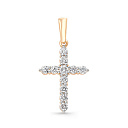 Подвеска из красного золота с бриллиантами